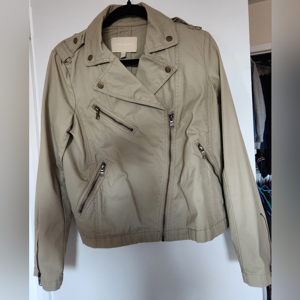 Women's Tan Moto Jacket